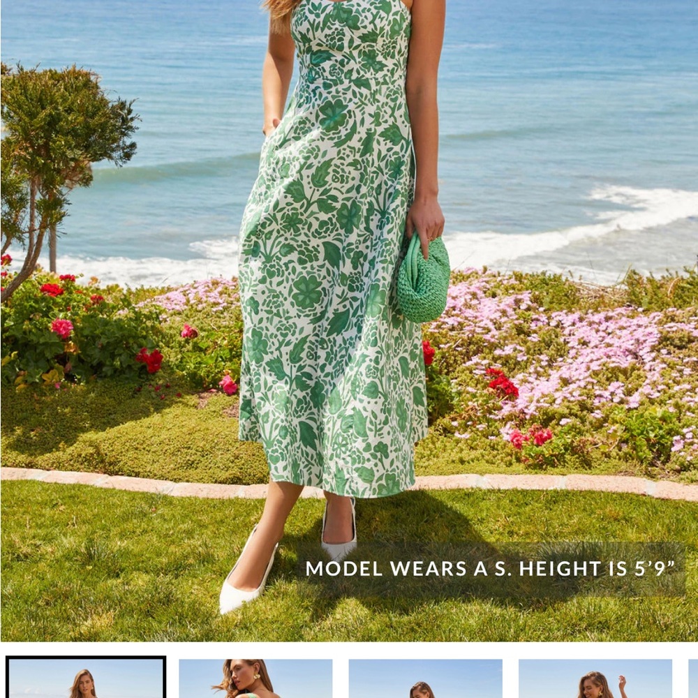 Floral Green Maxi Dress